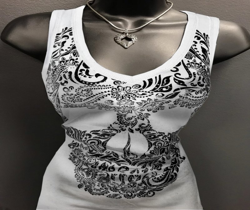 Sugar Skull Peekaboo Tank