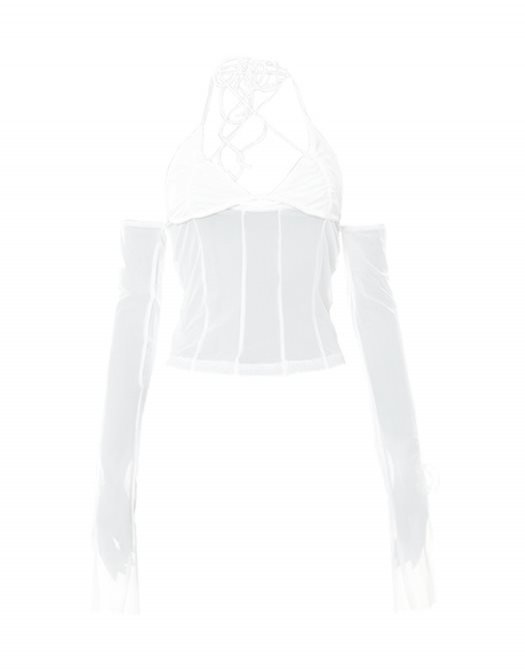 H?rneck Mesh Top
