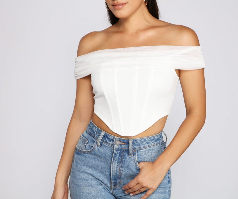TableClothsUs Picture Perfect Off The Shoulder Bustier