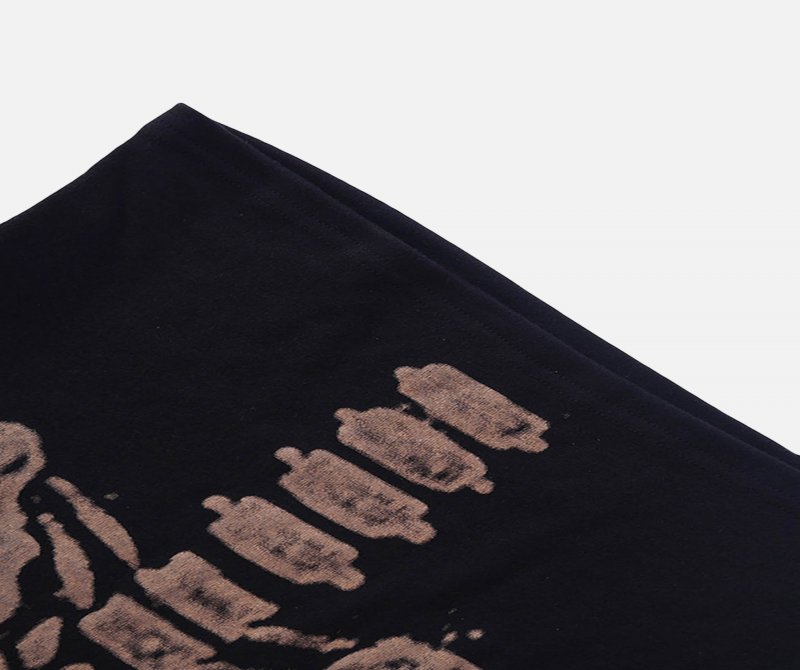 The Supermade Dark Skeleton Print Slim High Waist Tank Top