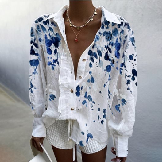 Elegant Women's Printed Shirt