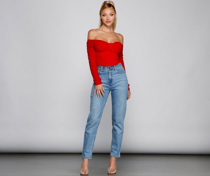 TableClothsUs Ruched Moment Cropped Bustier