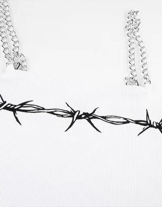 Thorn Print Chain Vest