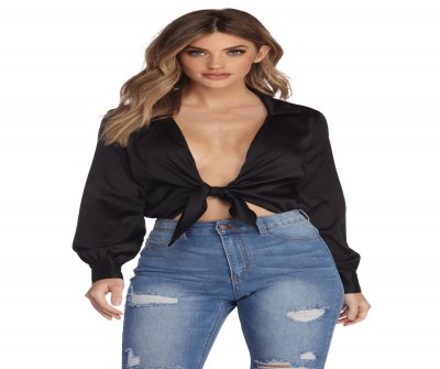 TableClothsUs Tied With Class Satin Bodysuit
