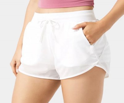 High Waist Drawstring Side Pocket Shorts