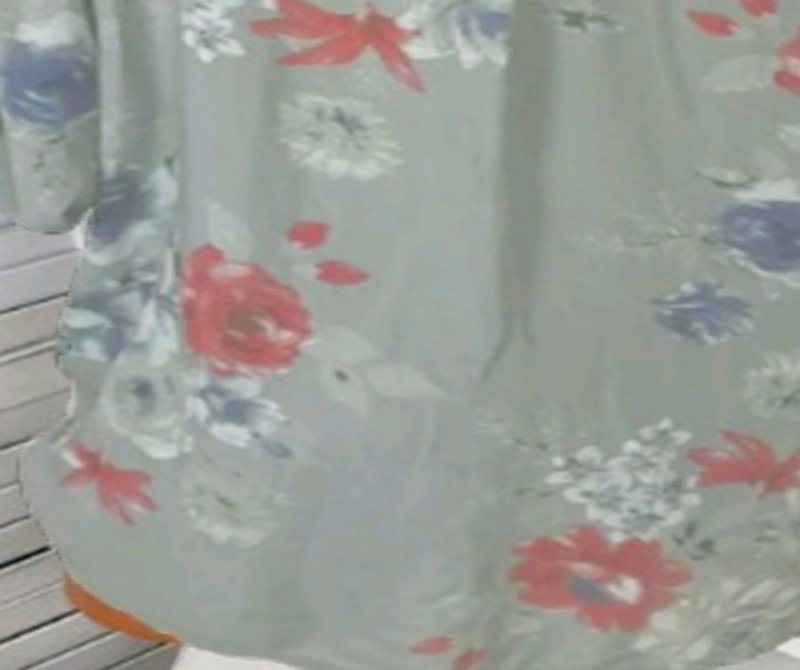 Autumn Spring Summer Cotton V-Neck Button Floral Printed Blouses
