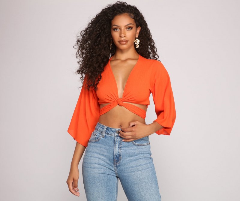 TableClothsUs Boho Daze Tie Front Top