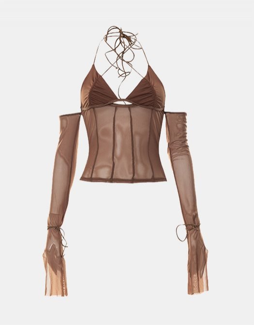 H?rneck Mesh Top