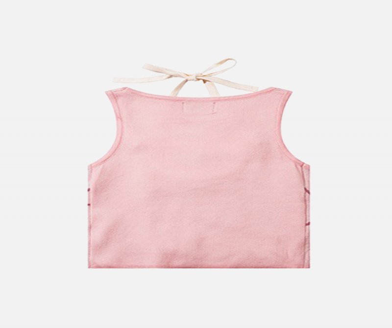 The Supermade Hot Girl Fake Two Pieces Stars Slim Small Undershirt