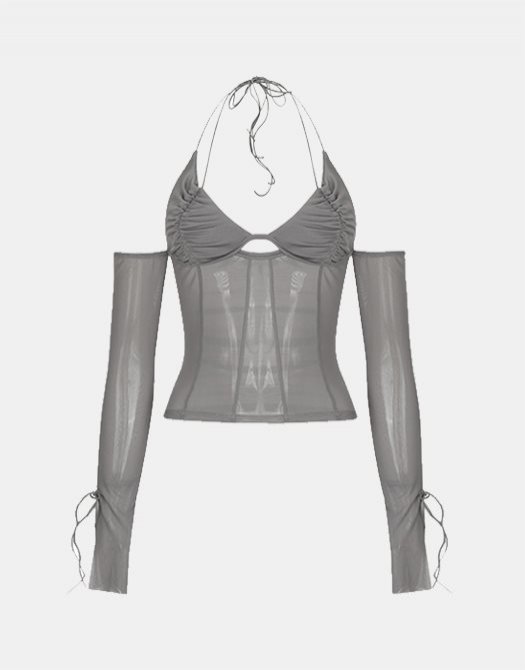 H?rneck Mesh Top