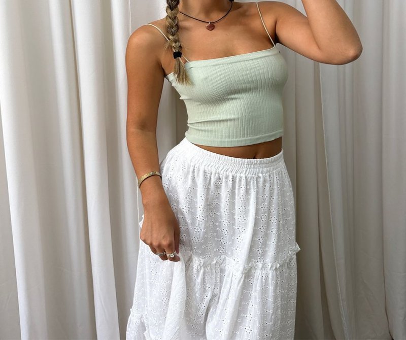 Women's Strappy Plain Mini Tank Top