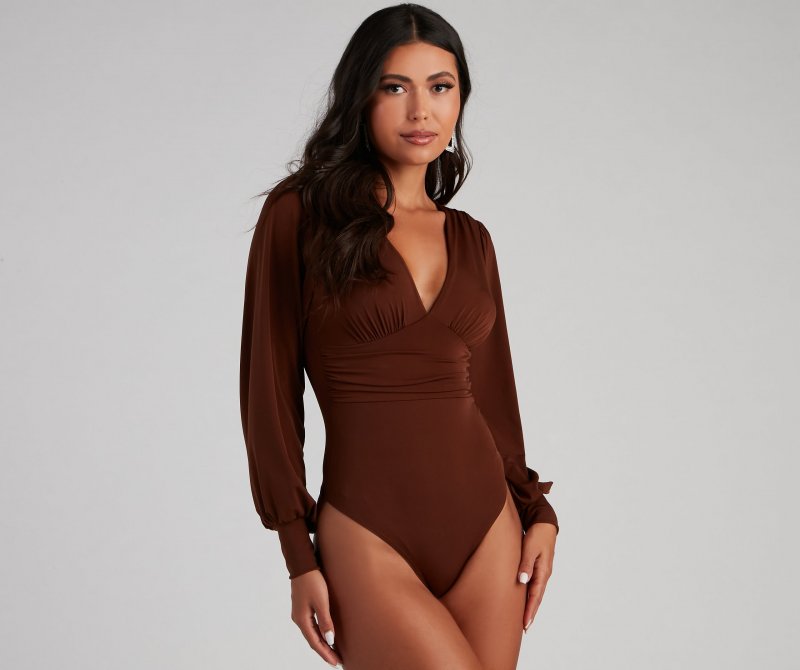 TableClothsUs Bring The Drama Puff Sleeve Bodysuit