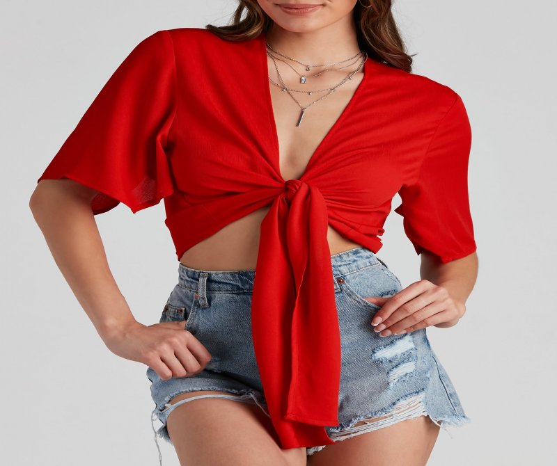 TableClothsUs Classic Stunner Tie Front Kimono