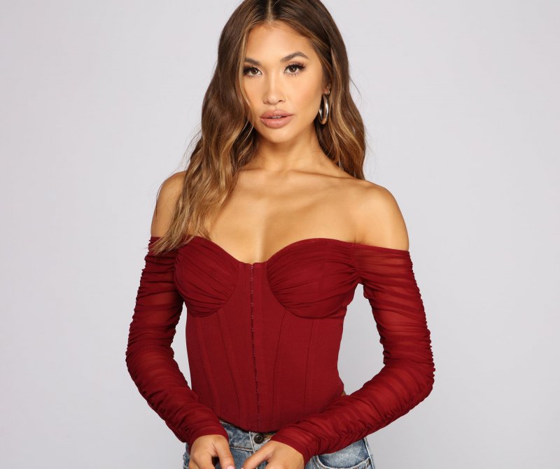 TableClothsUs Ruched Moment Cropped Bustier