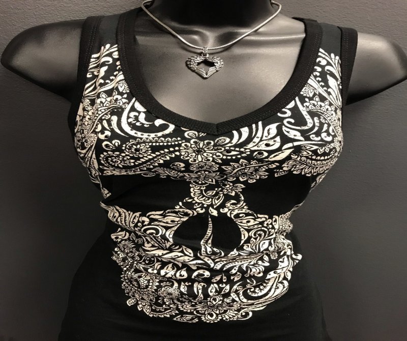 Sugar Skull Peekaboo Tank