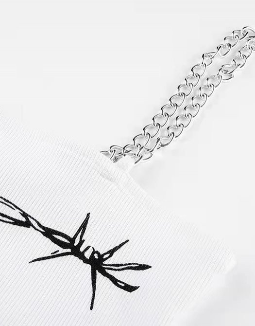 Thorn Print Chain Vest