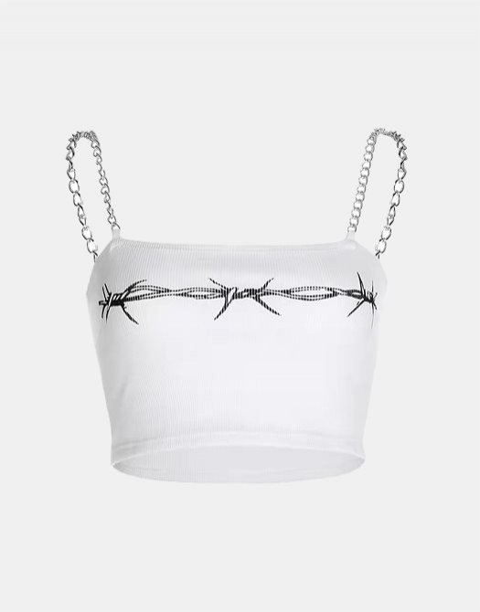 Thorn Print Chain Vest