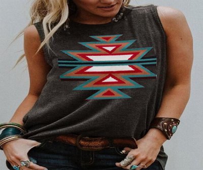 Women Leisure Joker Western Ethnic Wind Top