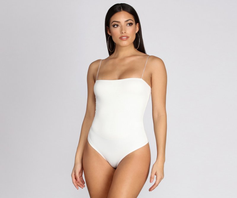 TableClothsUs Brushed Knit Basic Bodysuit