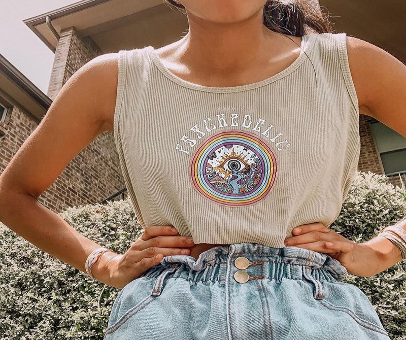 Vintage Fashion Print Vest