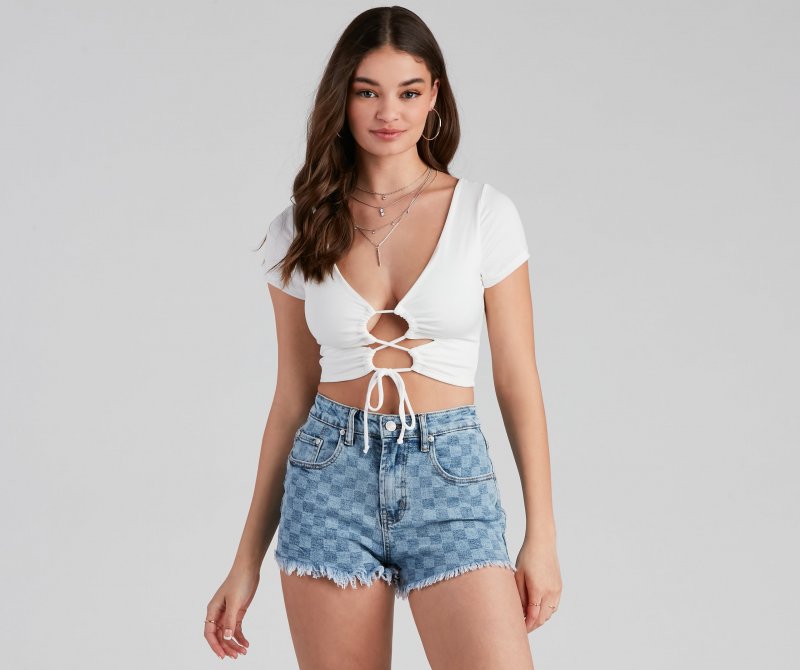 TableClothsUs Casual Slay Knit Crop Top