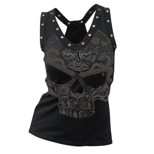 Womens Skull Print Casual Vest