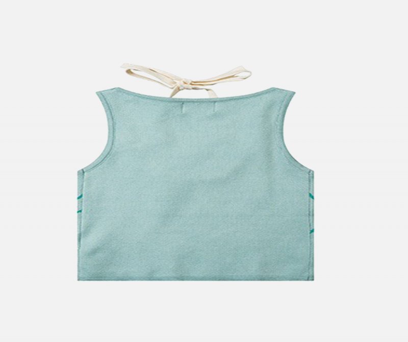 The Supermade Hot Girl Fake Two Pieces Stars Slim Small Undershirt