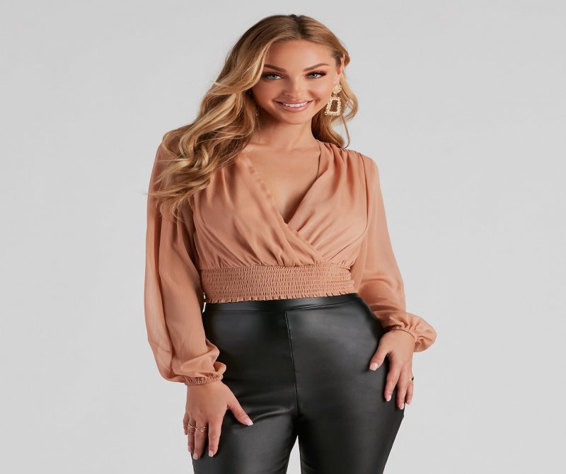 TableClothsUs Boho Dreams Surplice Peasant Woven Top