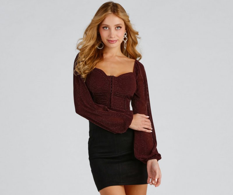 TableClothsUs Be Mine Sparkle Knit Bustier