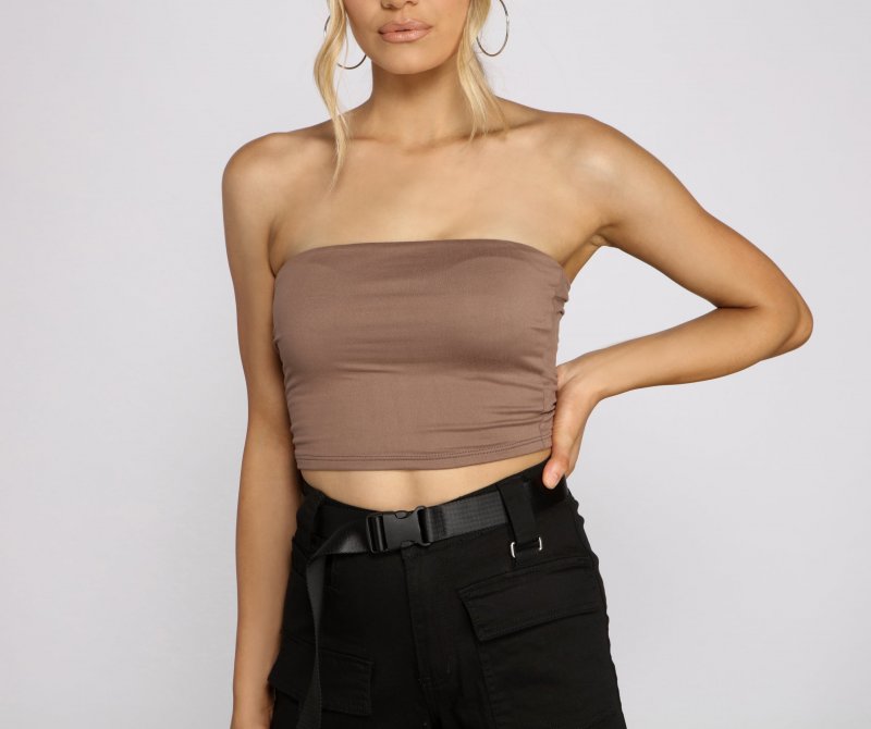 TableClothsUs Double Knit Cropped Tube Top