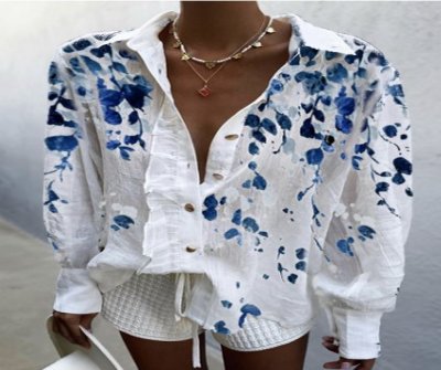 Elegant Women's Printed Shirt