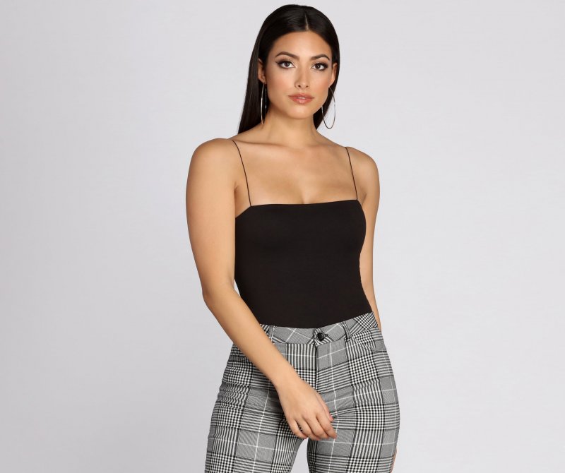 TableClothsUs Brushed Knit Basic Bodysuit