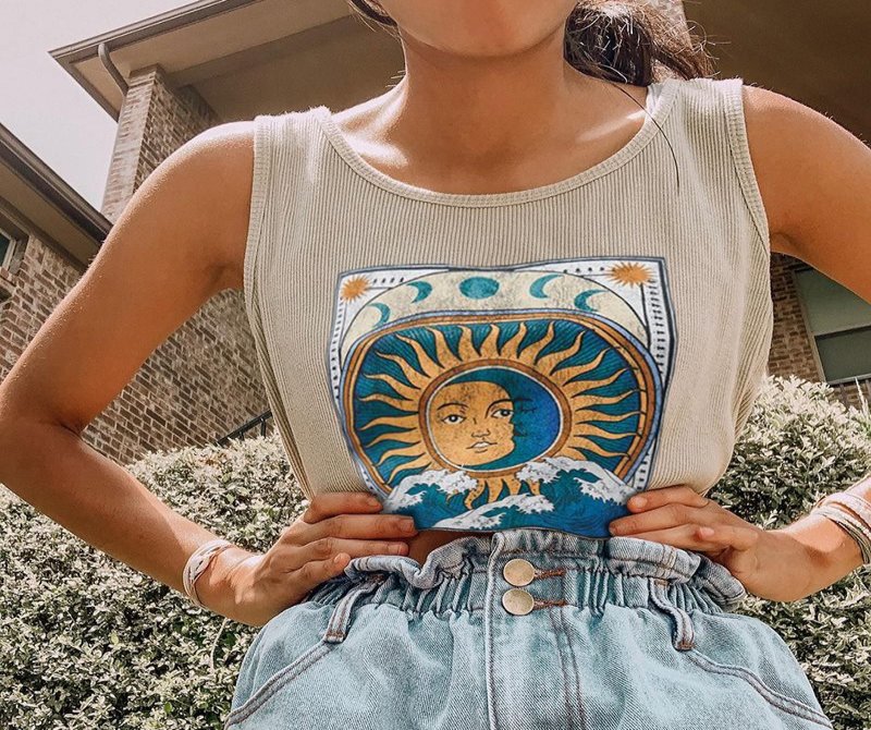 Vintage Sun Print Vest