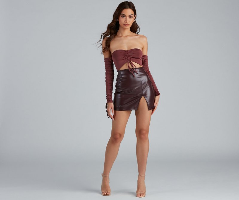 TableClothsUs Pucker Up Venetia Ruched Bodysuit