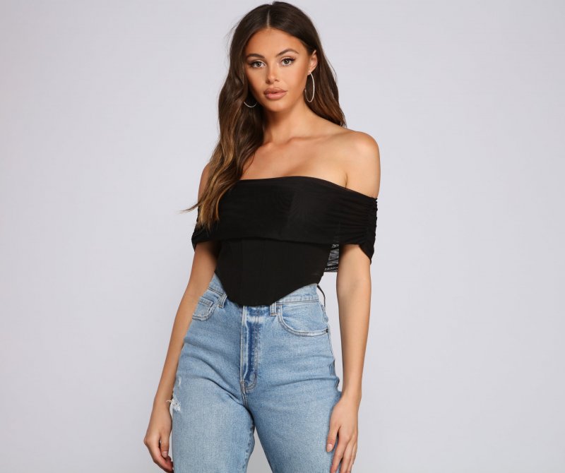 TableClothsUs Picture Perfect Off The Shoulder Bustier