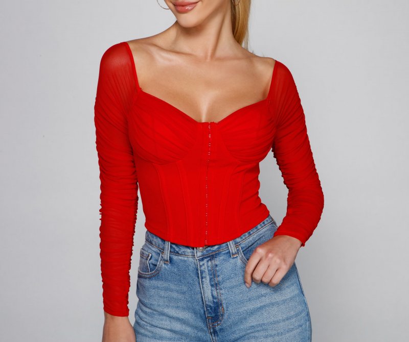 TableClothsUs Ruched Moment Cropped Bustier