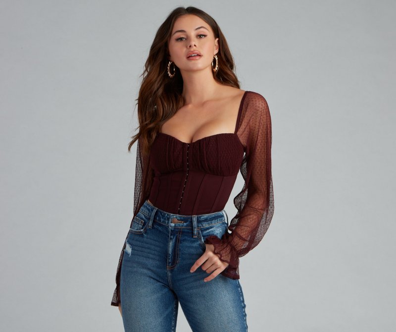 TableClothsUs Currently Coveting Mesh Dot Ponte Bustier