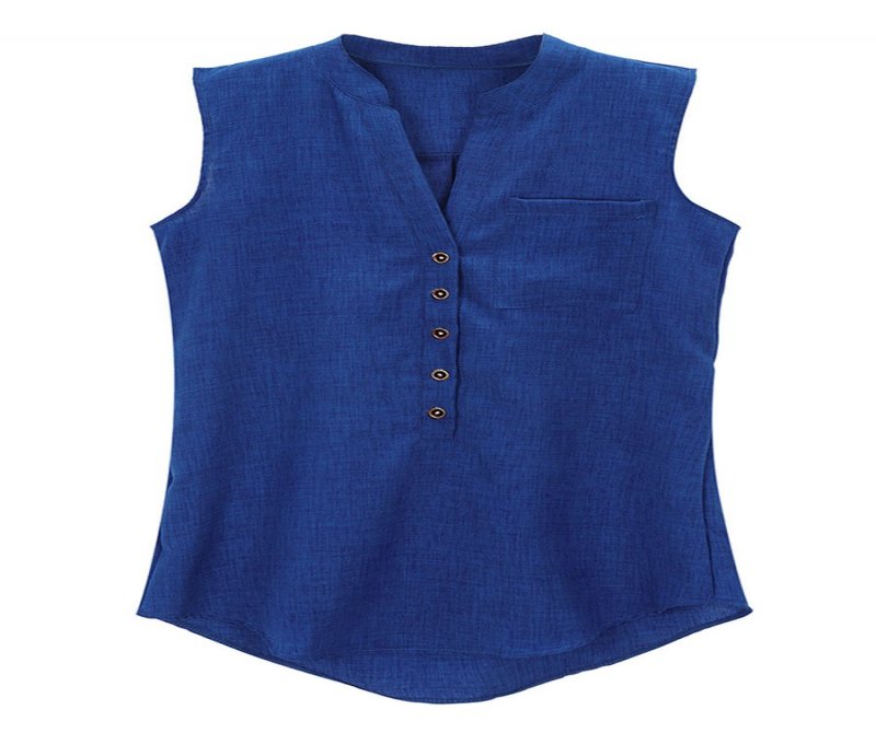 Solid Color Cotton Linen Vest