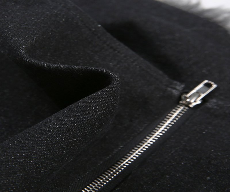 Thesupermade Pure Desire Name Furry Patchwork Small Suspender Strap Denim Vest