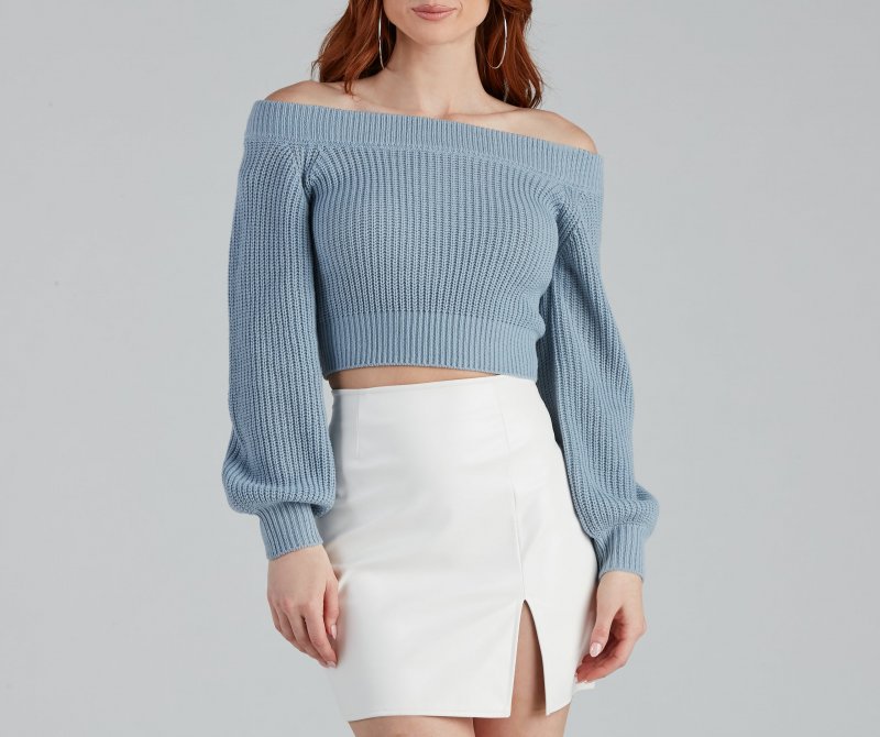 TableClothsUs Stay Cute Off-the-Shoulder Sweater