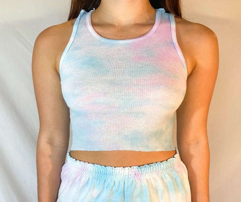 Casual Tie-dye Short Vest