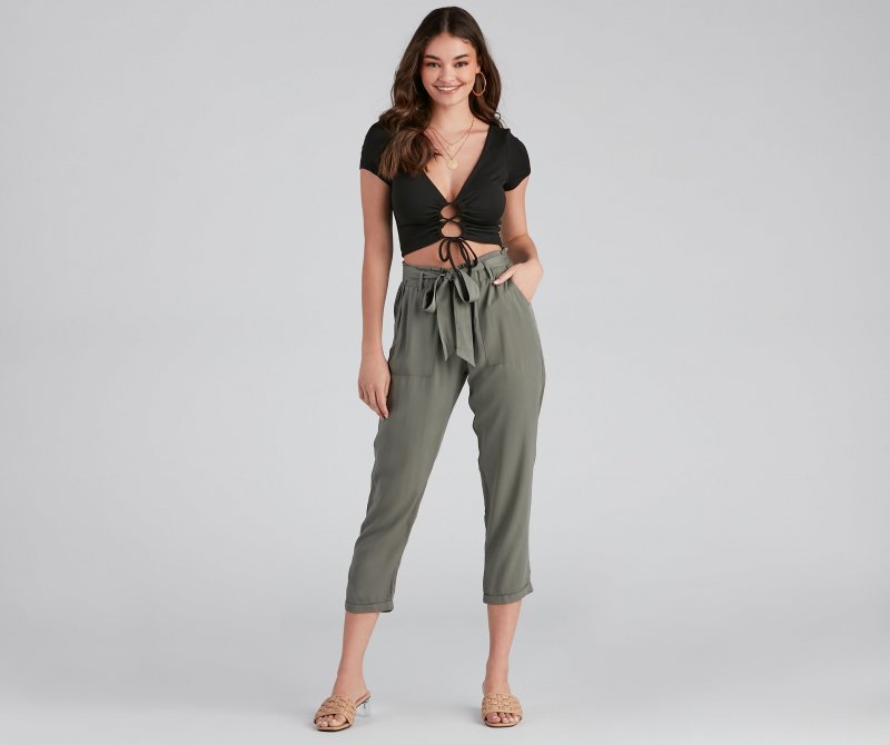TableClothsUs Casual Slay Knit Crop Top
