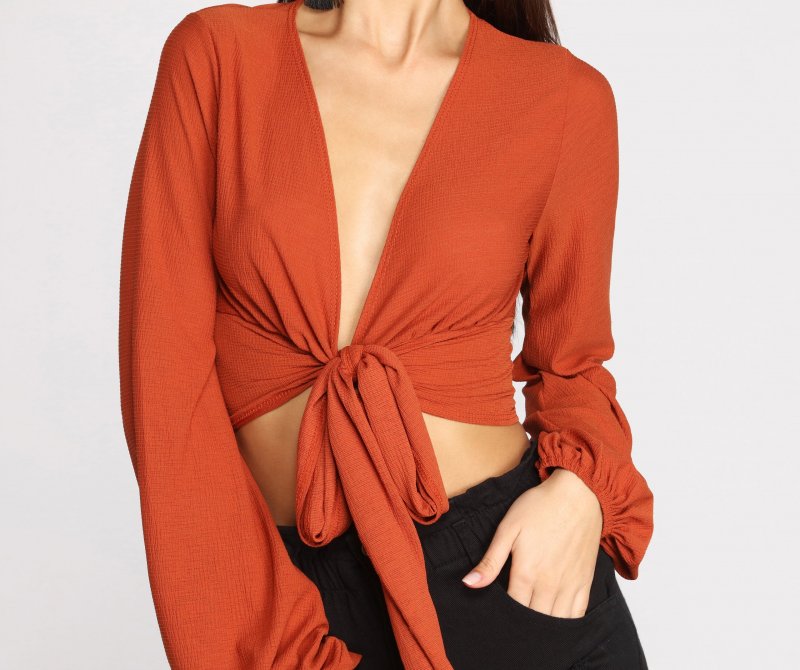 TableClothsUs Boho Babe Tie-Front Top